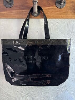 Jimmy Choo Black Patent Parfums Tote